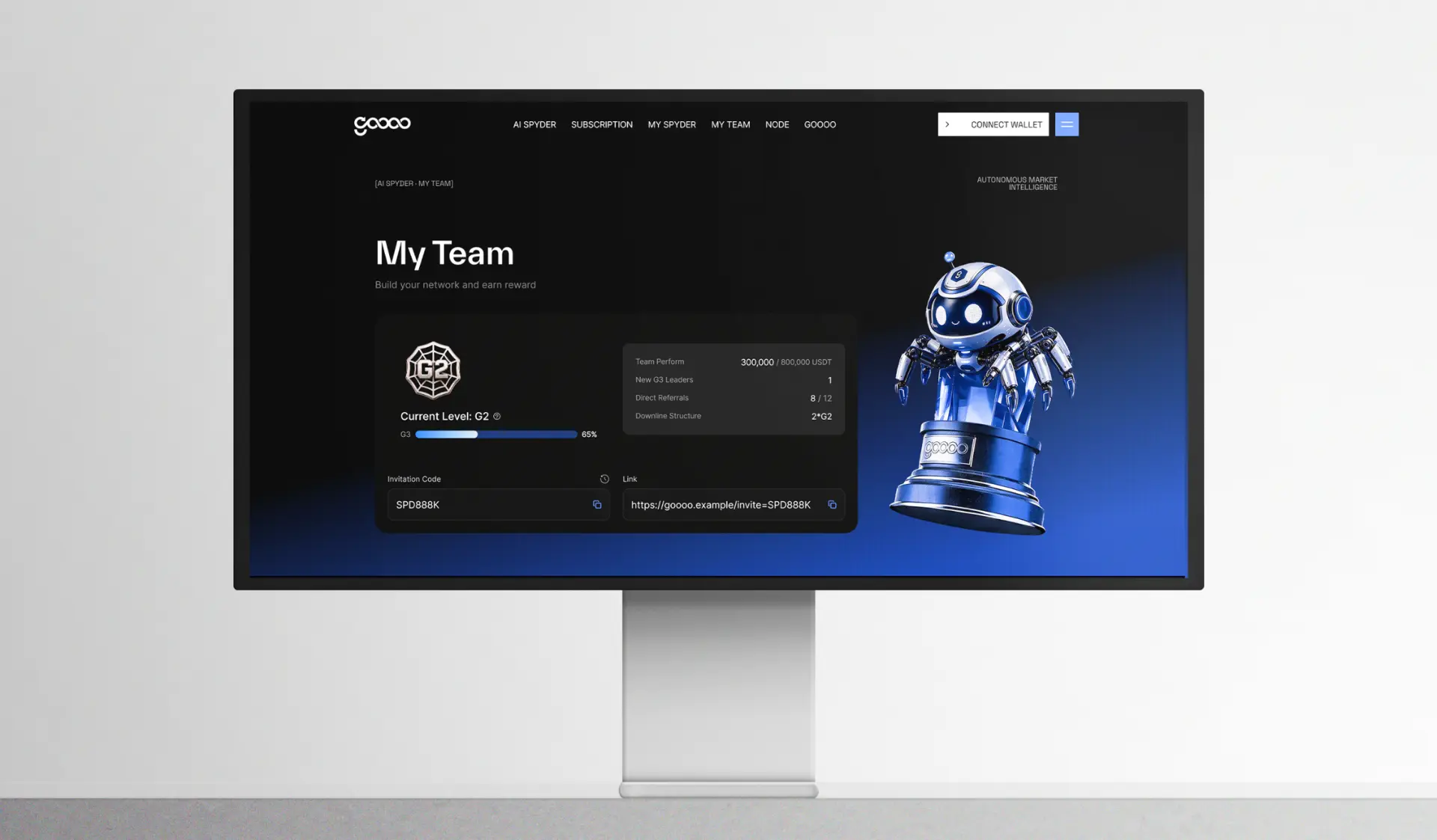 Goooo dashboard interface